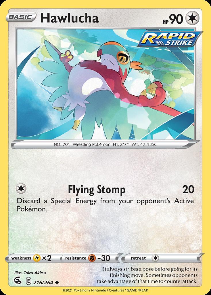 Pokemon Hawlucha (216/286) Fusion Strike LP REVERSE HOLO