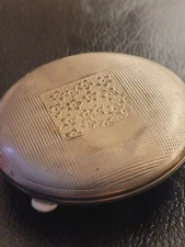 Richard Hudnut Silver Three Flowers Compact With Mirror Made In USA