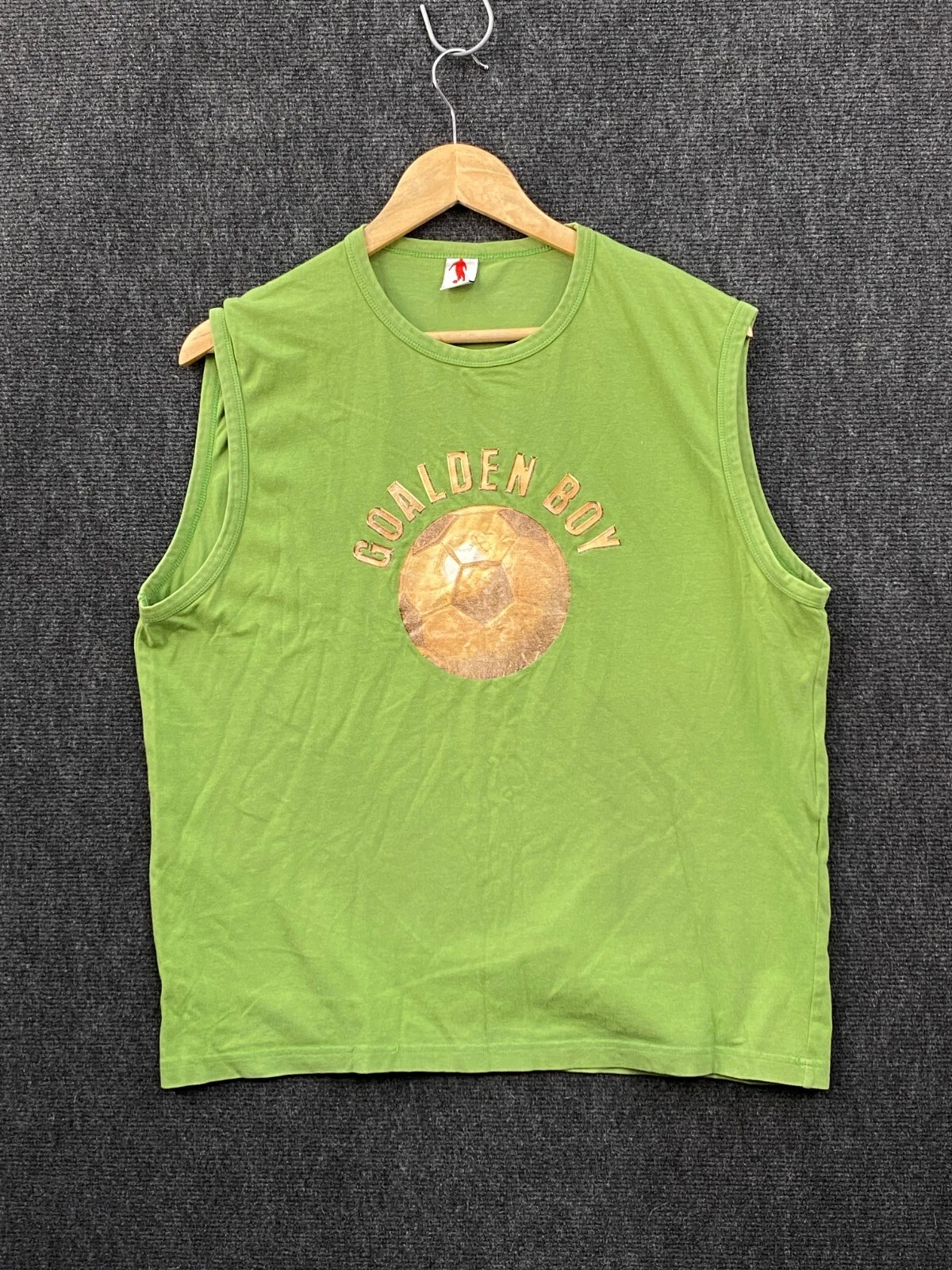 Bikkembergs Mens XL Tank Top Green Graphic Soccer Streetwear Sleeveless