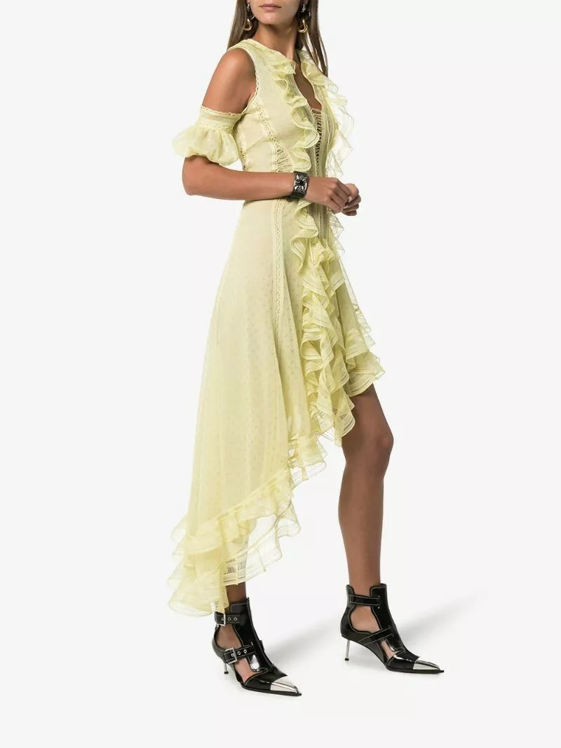 Alexander mcqueen yellow dress top