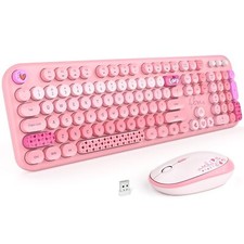 Wireless Keyboard and Mouse Typewriter Full Size Keyboard with Number Pad and...