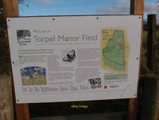 Photo 6x4 Information board at the entrance to Torpel Manor Field Ashton  c2012