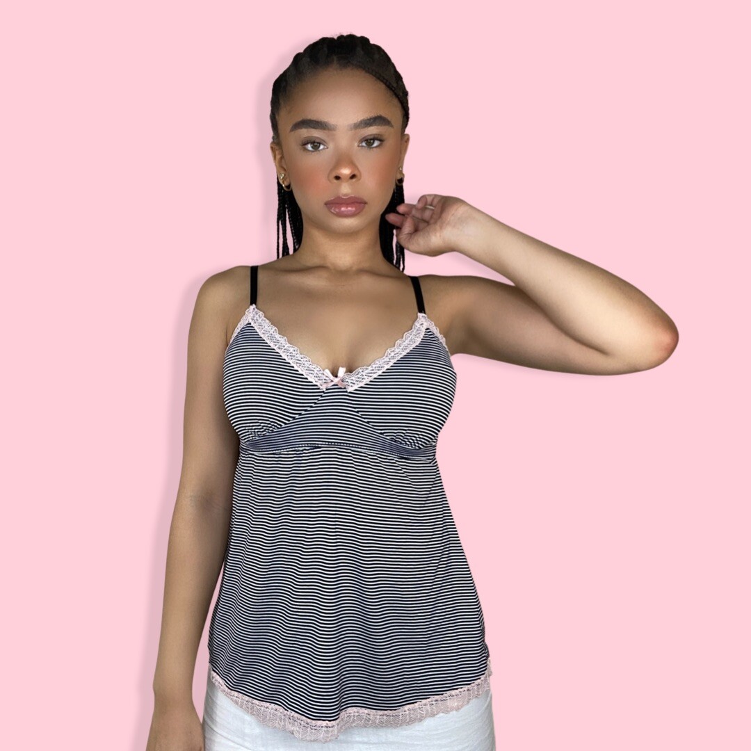 Striped Lace Cami - image 1
