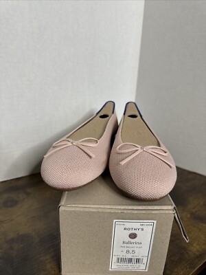 Rothy s Women s The Ballet Flat Bow Pastel Pink Ballerina Size 8.5 NEW