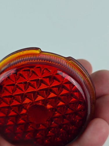 K-D Triflex Cult No. 275 Cristal Rojo Luz Trasera Lente Cubierta 2 5/8" Diámetro - Imagen 5 de 9