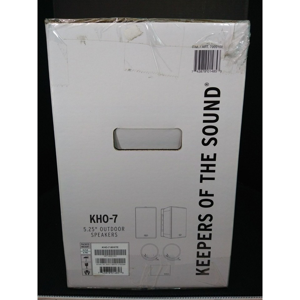 Klipsch KHO7 Outdoor Weatherproof 5.25 Inch Speakers 250 Foot Wires