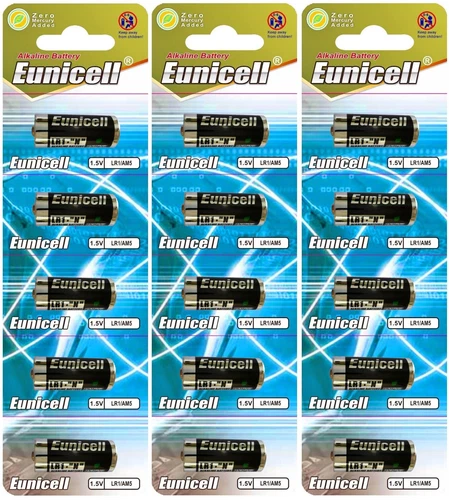 ☀️☀️☀️☀️☀️ 15 x LR1 / N / Lady 1.5V Alkaline Battery ( 3 Cards a 5 Pack )Euni