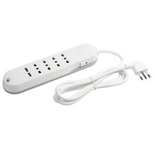 Ciabatta Multipresa 4 Prese Bipasso 2 USB A +Interruttore Bianca BTicino 3636DBU