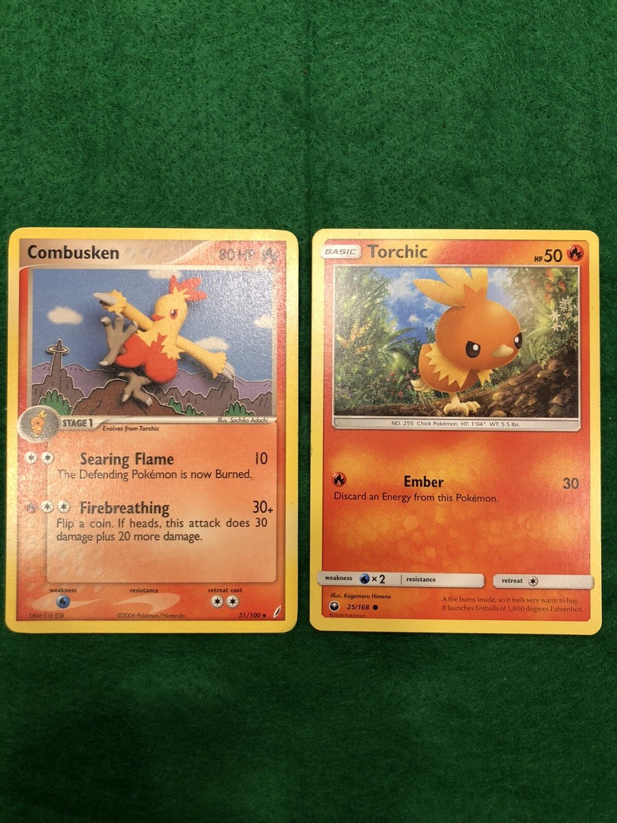 Pokemon Cards Combusken & Torchic, excellent condition