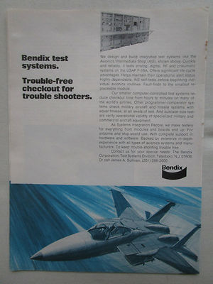 11/1975 PUB BENDIX TEST SYSTEMS USAF MCDONNELL F-15 EAGLE AIS ORIGINAL ANZEIGE