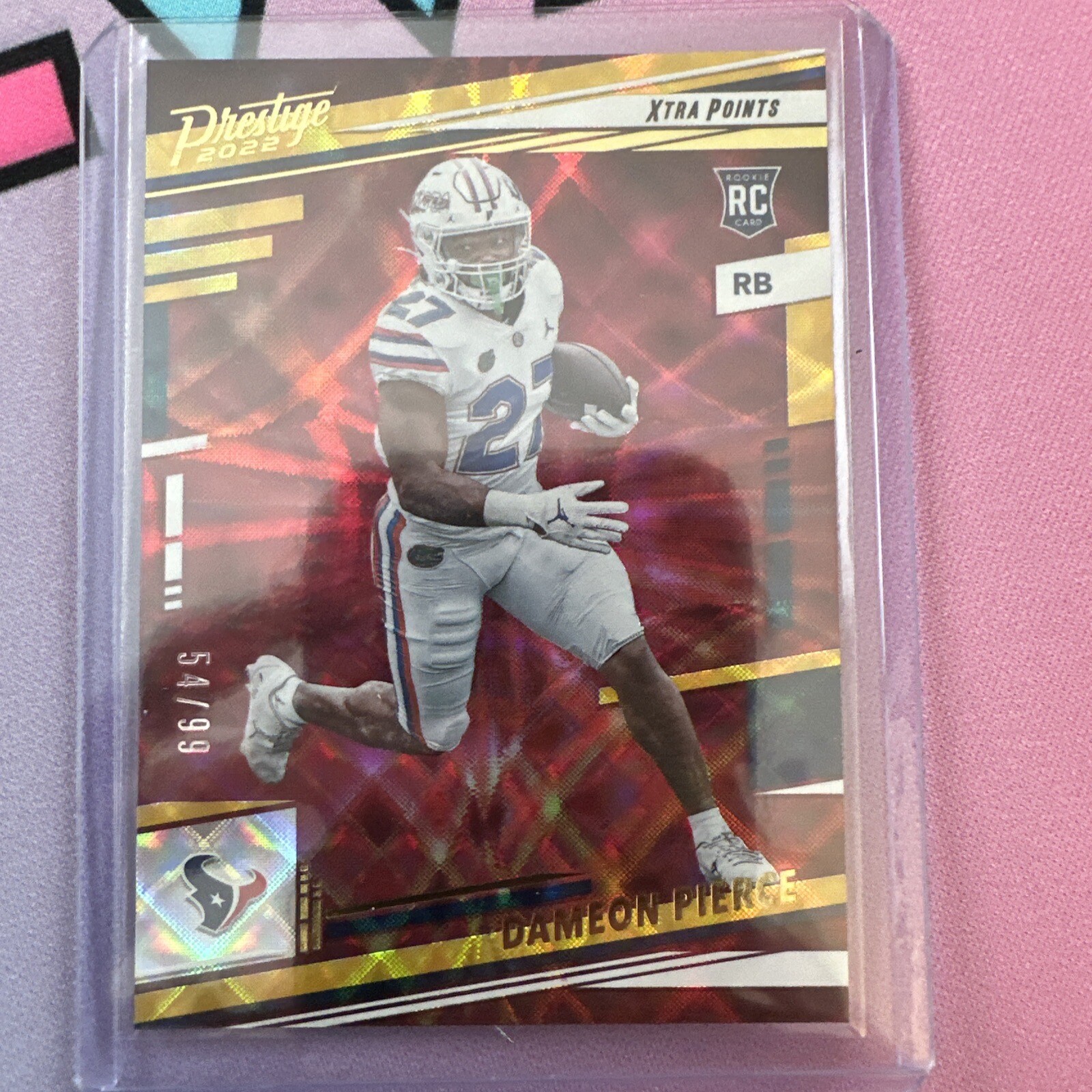 2022 Prestige Dameon Pierce #345 Xtra Points Gold Rookie #'d 54/99