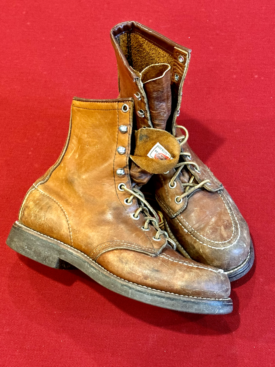 genuine vintage Red Wing moc toe boots • size 8A • lumberjack | eBay