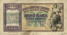 Albanien / Albania P.14 100 Franga (1945) (4)