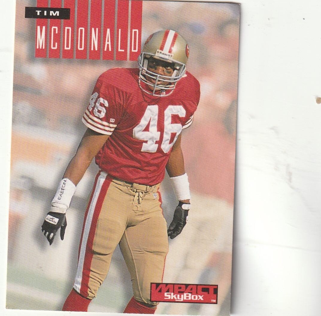 FREE SHIPPING-MINT-1994 Skybox Impact Tim McDonald #230 49ERS