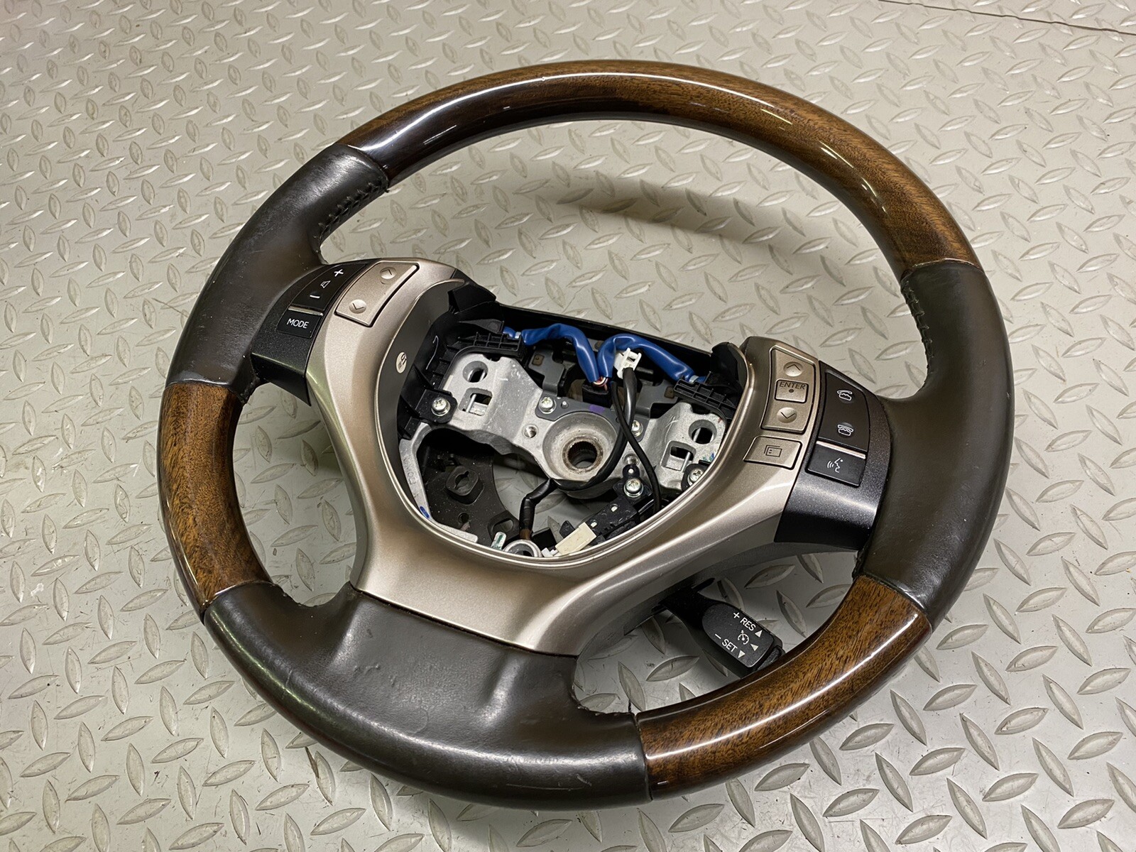 2013 2014 2015 LEXUS RX350 Steering Wheel Brown Leather Wood W
