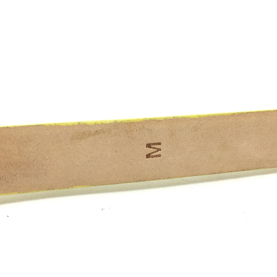 Cinturón ajustado J Crew para mujer talla mediana M amarillo piel de serpiente piel de serpiente hebilla de latón Foto 4 de 4