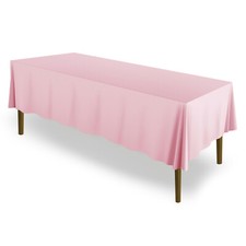 70" x 120" Rectangular Polyester Fabric Tablecloths for Wedding - Pink