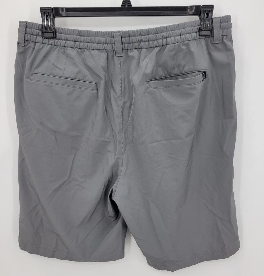 Pantalones Cortos PGA Para Hombres 36 Gris Bermudas Frente Plano Rendimiento Exterior 9" Entrepierna Golf Foto 2 de 4