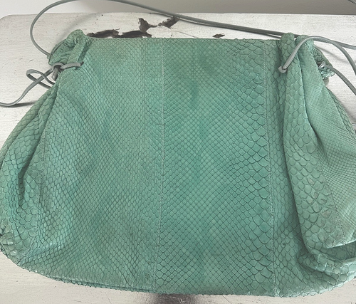 Carlos Falchi Vintage Cross Body Python Butterfly Bag - Picture 8 of 10
