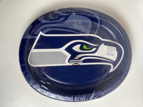 Platos de postre de papel para cena de los Seattle Seahawks servilletas de fútbol americano fiesta 8 - Imagen 2 de 11
