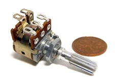 NOBLE ALPS 250K Ohm B Linear Pot with On-Off Switch Potentiometer NOS Japan