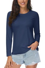 Womens UV Protection Shirts Long Sleeve Running Shirts Quick Dry Athletic Per...