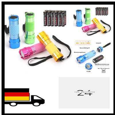 EverBrite Mini LED Taschenlampe 4-tlg. kleine Taschenlampe mit 12 AAA Batterien