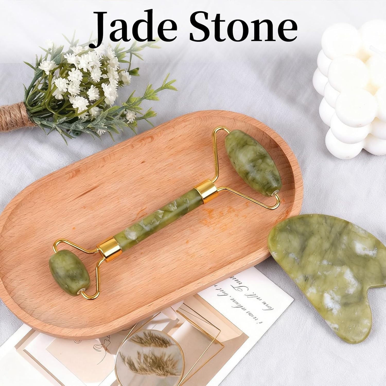 SALE! Beauty Care: With TOPhld gua sha & facial roller set, you can enjoy facial - Image 2