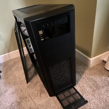 Black PC Tower Computer Case Chassis w/ Front USB, Audio Ports & Headphone Jack