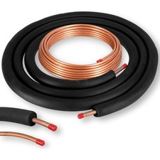 HVAC Line Set Insulation 35ft 3/4 3/8 Seamless Copper .55 inch EPDM Refrigerant