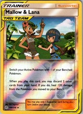 Mallow & Lana 198/236 Uncommon Cosmic Eclipse Pokemon Reverse Holo Near Mint
