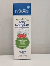 Dr. Brown's Fluoride-Free Baby Toothpaste, Safe to Swallow, Strawberry, 1-Pack