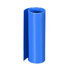 PVC Heat Shrink Tube 200mm Flat Width Wrap for Dual Layer 18650 1 Meter Blue