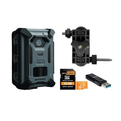 Spypoint FORCE-4K Trail Camera with 32GB MicroSD and Accessories Bundle