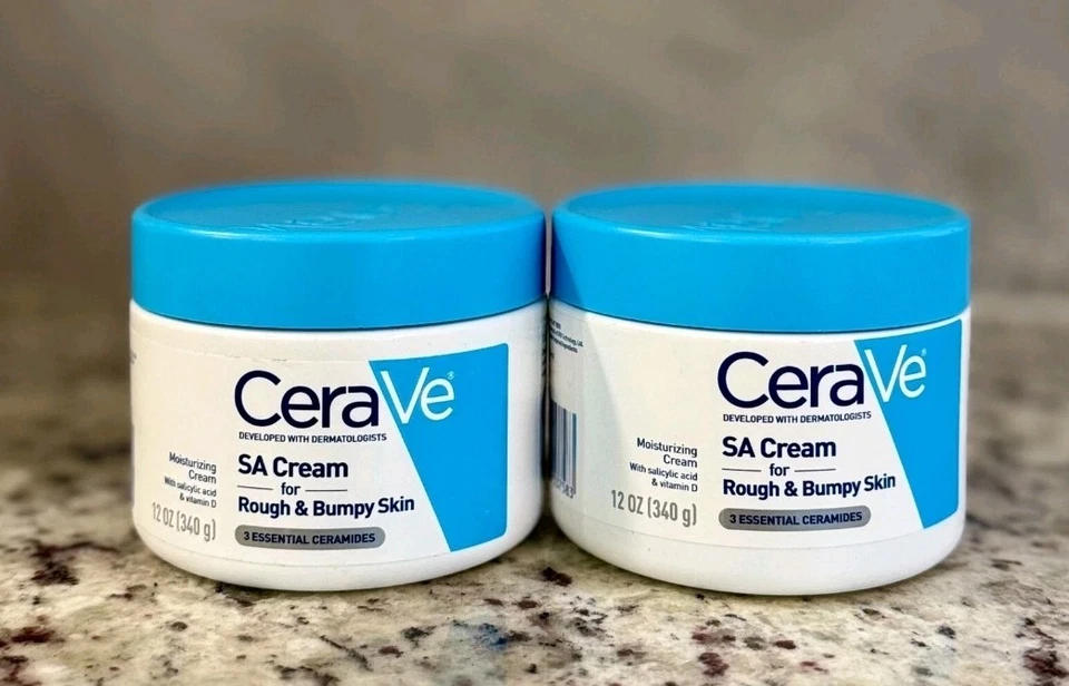 Crema CeraVe (2 frascos) SA para piel áspera y llena de baches-12 fl oz/ea*NUEVA-envío GRATIS* Foto 3 de 4