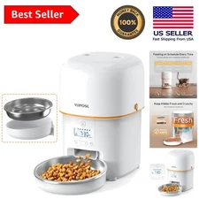 Automatic 2L Pet Feeder - Secures Meals for Cats & Small Dogs with Convenience