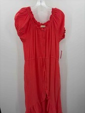 Pre-Owned Stark Pink Size Medium Shift Hi-Low Short Sleeve Dress
