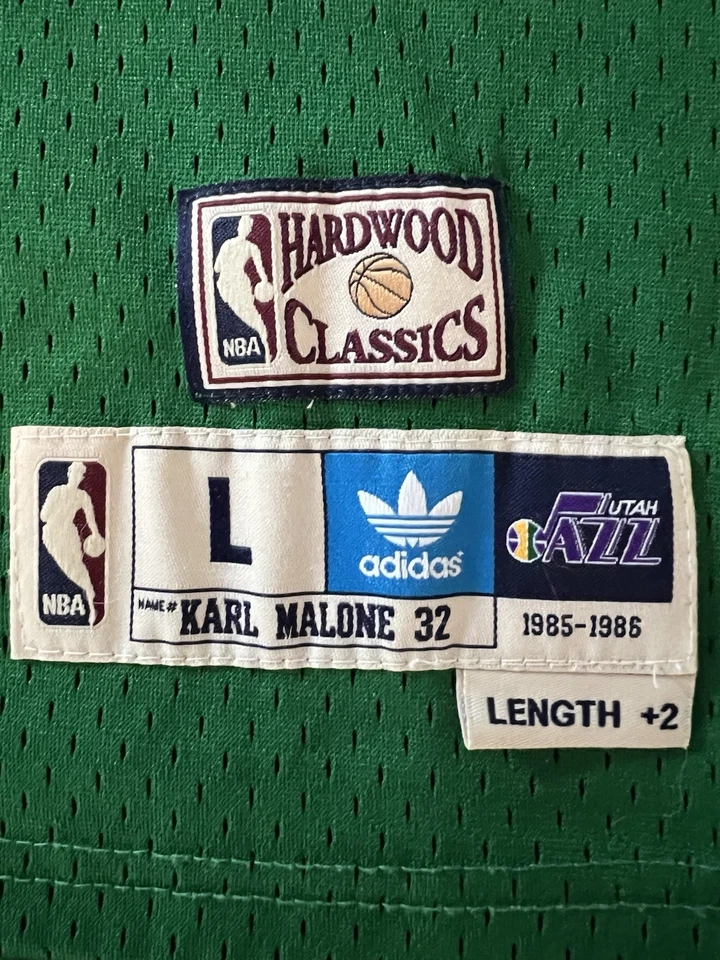 Camiseta Vintage NBA Adidas Utah Jazz YOUTH Grande HWC Karl Malone - Imagem 4 de 4