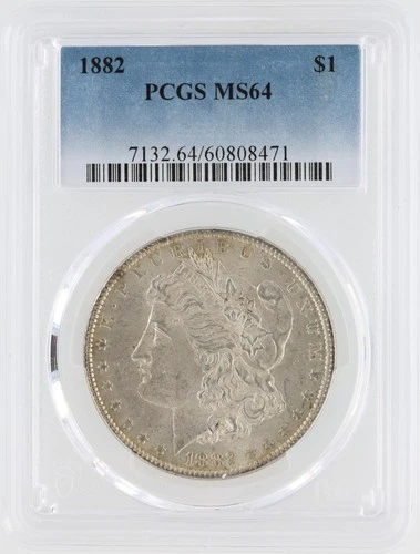 1882 Morgan Silver Dollar PCGS MS64 S$1 Philadelphia Minted No Reserve