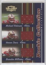 2006 Donruss Threads 476/500 Brandon Williams Vernon Davis Michael Robinson 11n6