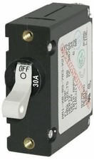 Blue Sea Systems A-Series White Toggle Circuit Breaker - Single Pole, 30A