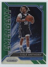 2020-21 Panini Prizm Emergent Green Prizm Cole Anthony #21 17t2