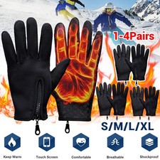 1-4X Winter Warm Gloves Windproof Waterproof Sports Thermal Touch Screen Mittens