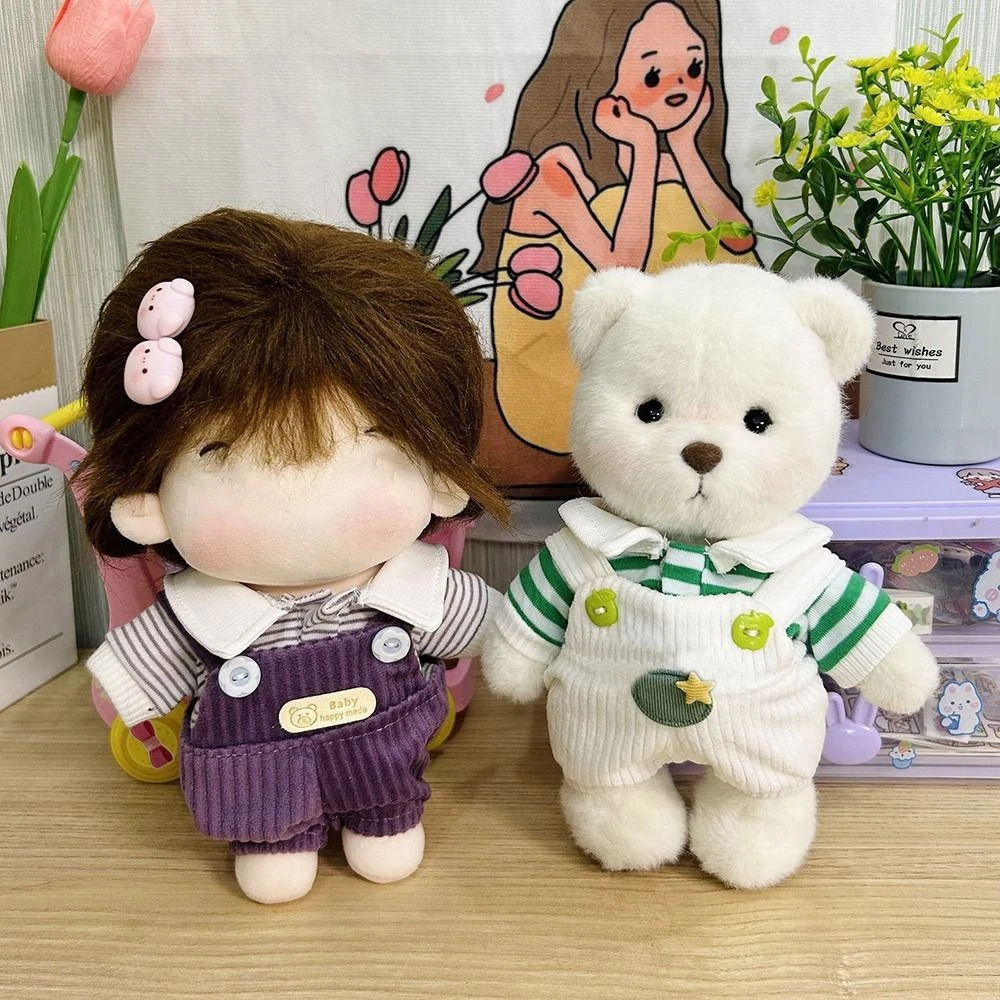 VETEMENTS Vestire fai da te camicia vestiti set a righe bretelle bambola vestiti bretelle pantaloni