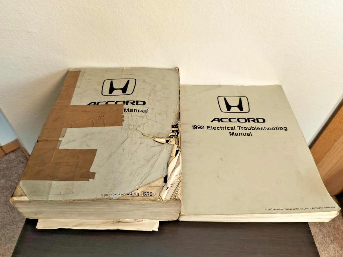 1990-1992 Honda Accord Body Shop Repair Service Manual BRM