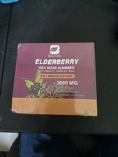 Elderberry Gummies  Irish Sea Moss, Organic Sambucus 60 Count Pack of 1 