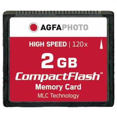 AgfaPhoto Compact Flash Speicherkarte 2 GB High Speed 120x MLC