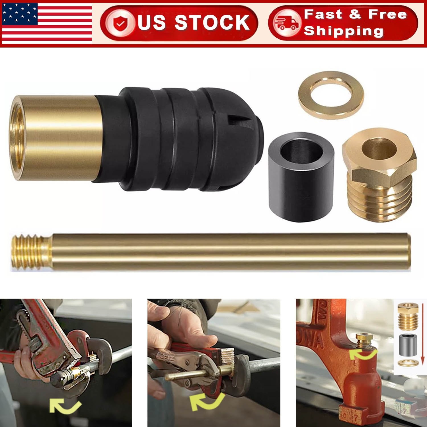 Y34 Iowa Brass Hydrant Upgraded Repair Kit for Woodford Model Iowa Y34 Yard