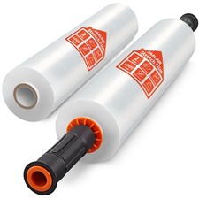 Stretch Film, 15" x 1000' Shrink Pallet Wrap W/Handles, 60 Gauge