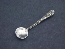 Vtg Stieff Rose Sterling Repousse 2 7/8” Spoon Brooch Pin Silver Inscribed Ellen